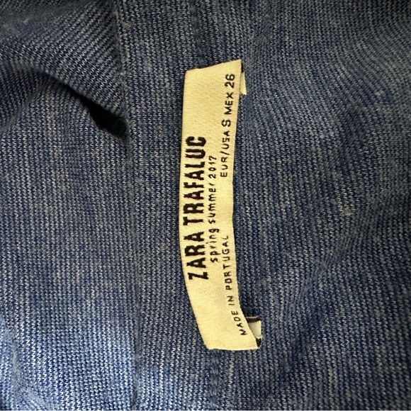 Zara Trafaluc Crop Halter Neck Top - Blue (S) - Picture 4 of 4